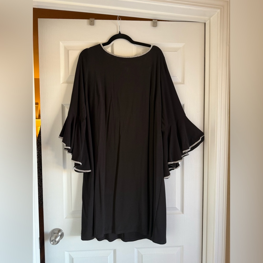 MSK Black Dress with Silver Accents
